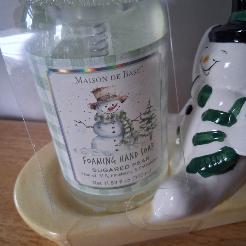Snowman Foaming Hand Soap - Green and White - Picture 4 of 8
